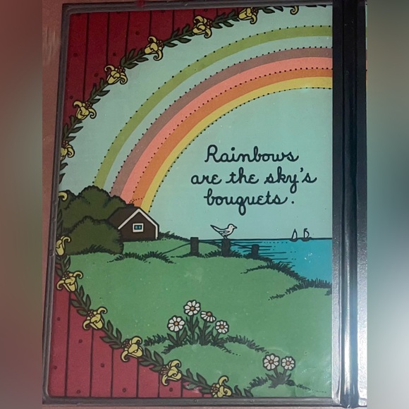 Joan Walsh Anglund signed stained glass “Rainbows are the sky’s bouquets” 1981 - Picture 3 of 5